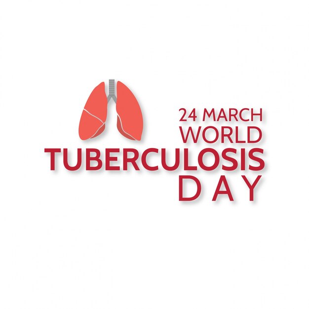 Векторная иллюстрация стильный текст для Всемирного дня борьбы с туберкулезом