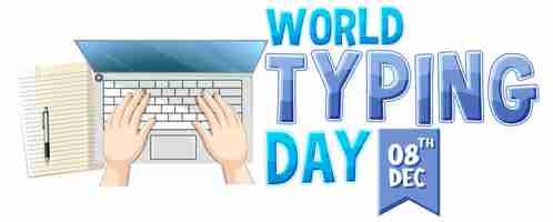 Free vector world typing day january icon