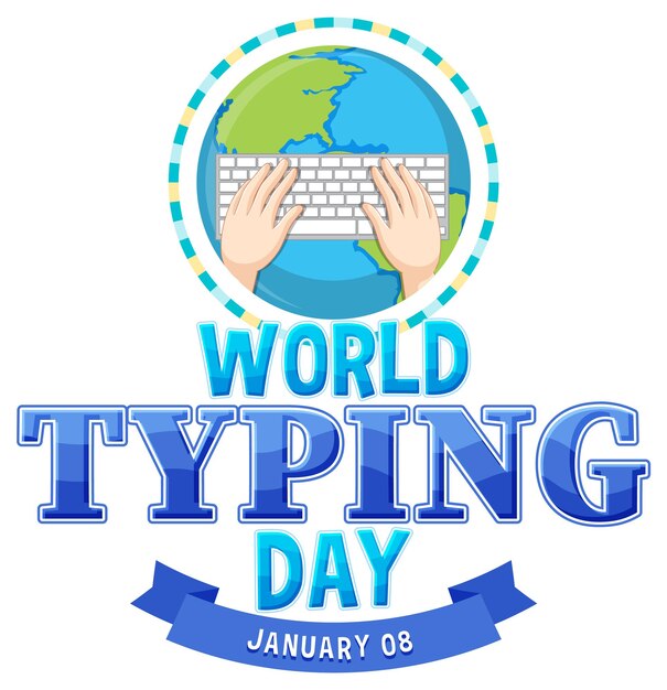 world typing day january icon
