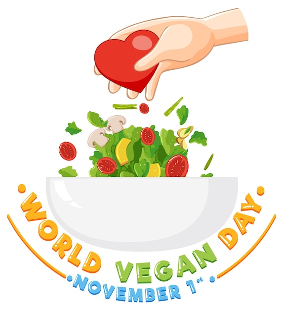 Vettore gratuito banner per la giornata mondiale dei vegani