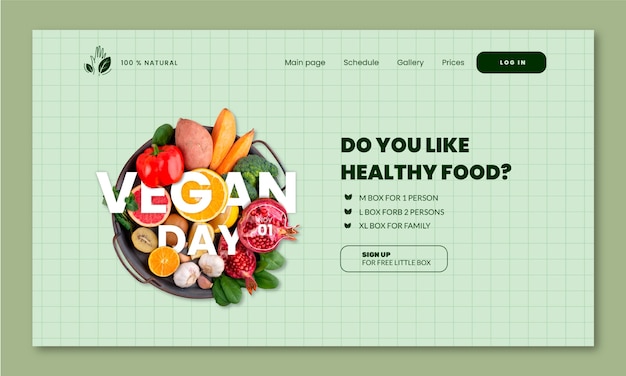 World vegan day landing page template