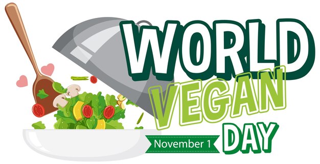 World Vegan Day Logo Concept