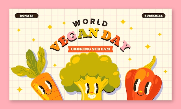 World vegan day twitch background