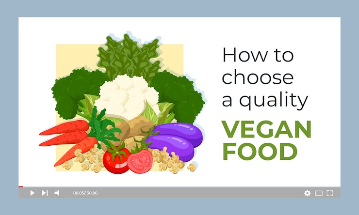 Free Vector world vegan day youtube thumbnail