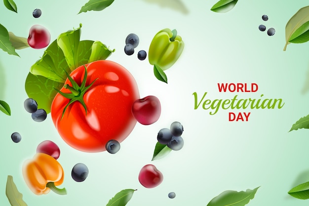 Free vector world vegetarian day background