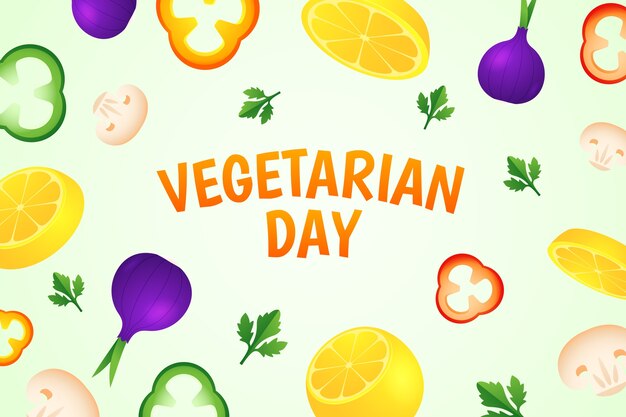 World vegetarian day realistic background