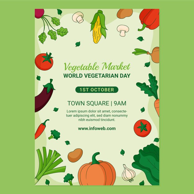 World vegetarian day  template design