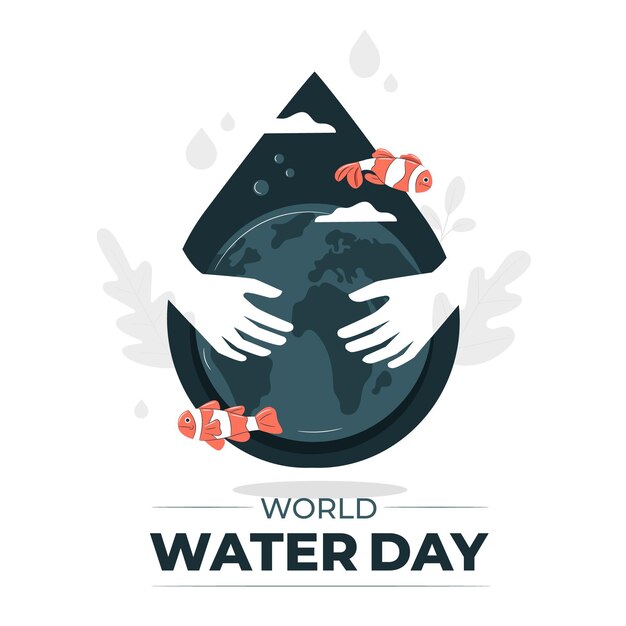 세계 물의 날 개념 그림