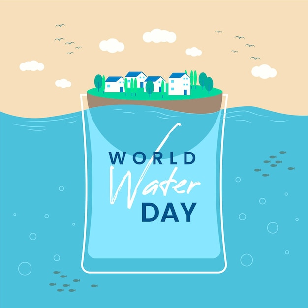 Free vector world water day event