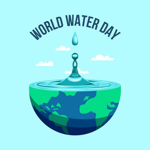 Vettore gratuito evento della giornata mondiale dell'acqua