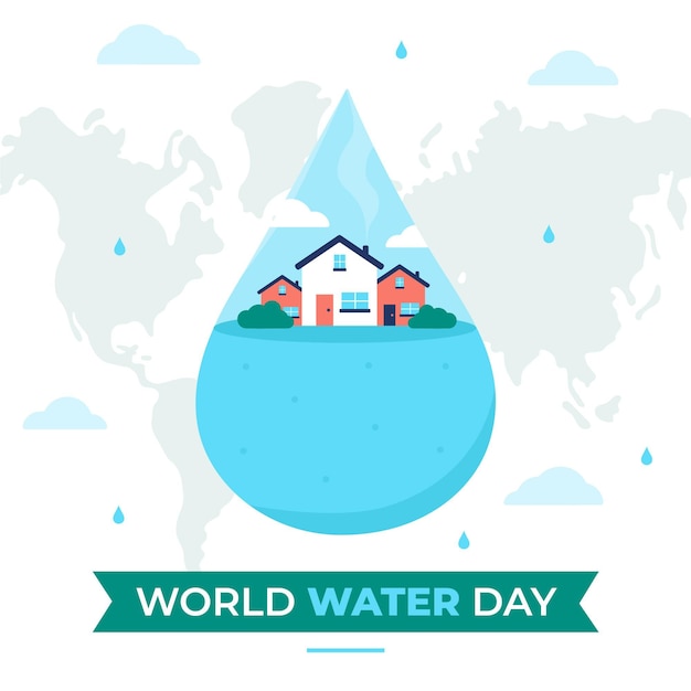 Free vector world water day event