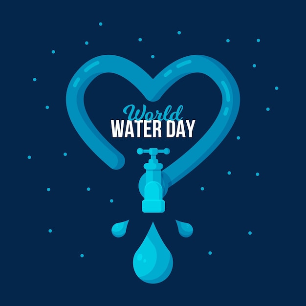 Free vector world water day illustration