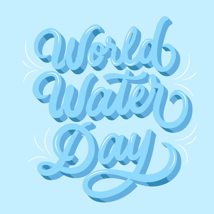 Free Vector world water day lettering