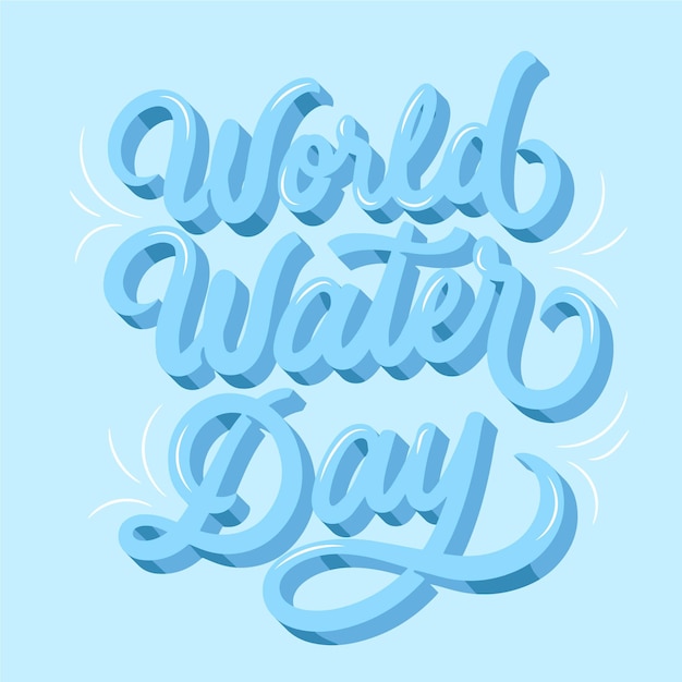 World water day lettering