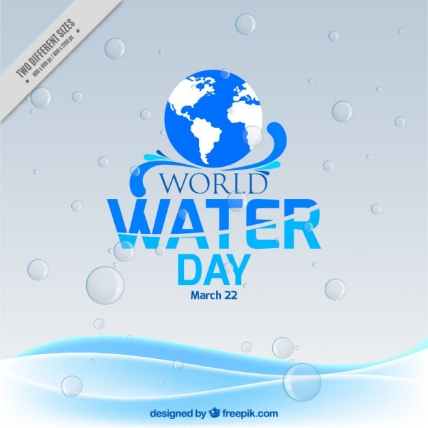 World water day wet background