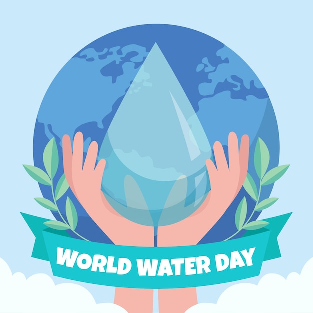 Free vector world water day