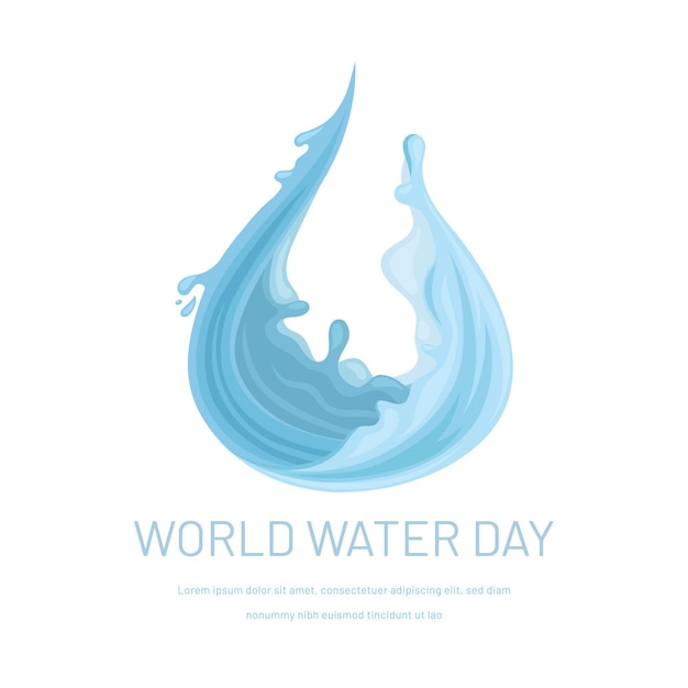 Free vector world water day