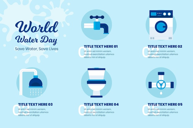 Free vector world water day