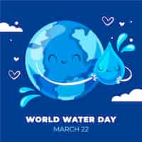無料ベクター 世界水の日
