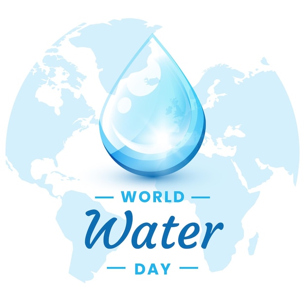 Free vector world water day