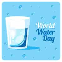 Free vector world water day