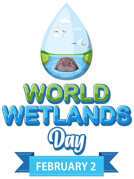 Free vector world wetlands day on february icon