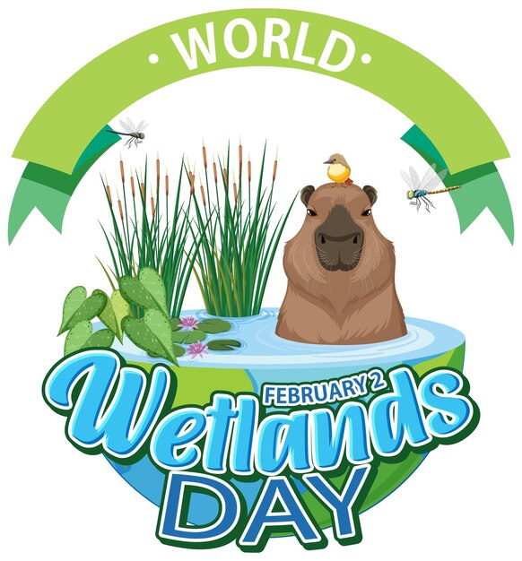 world wetlands day on february icon