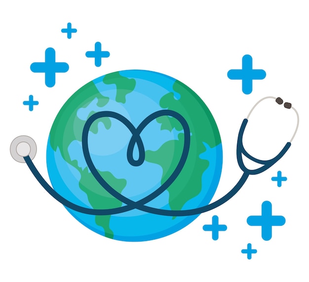 World with stethoscope