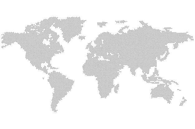 Vettore gratuito disegno di sfondo mappa del mondo