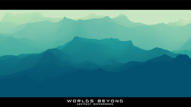 Бесплатное векторное изображение Миры за пределами абстрактного ландшафта