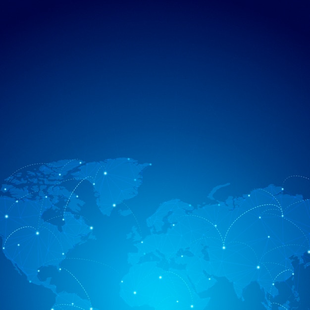 Free vector worldwide connection blue background illustration vector