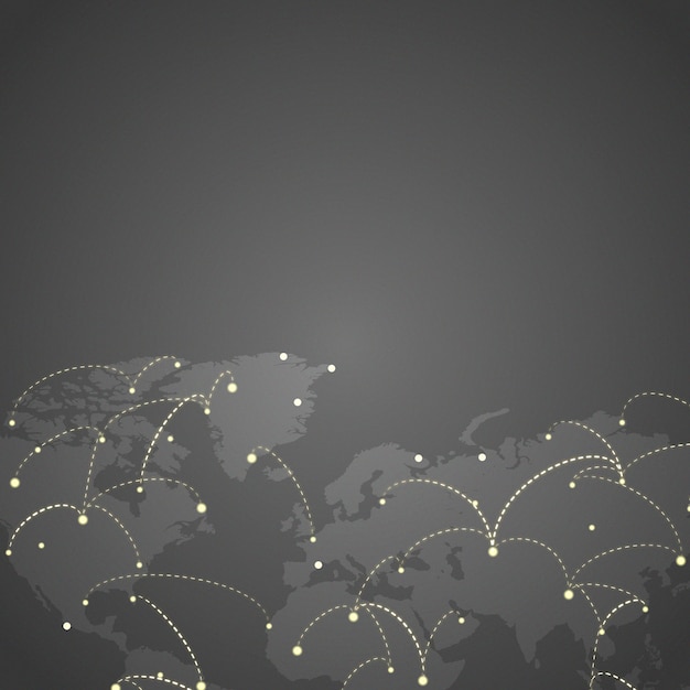 Worldwide connection gray background illustration vector