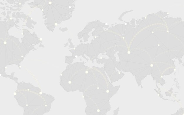 Worldwide connection gray background illustration 