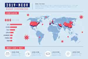 Free vector worldwide spreading of coronavirus illustrated