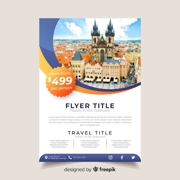 Free vector worldwilde informative flyer template