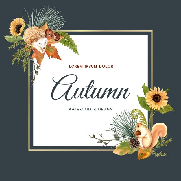 Free vector wreath with autumn theme