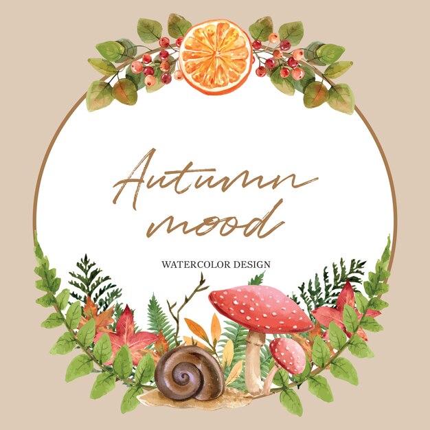 Wreath with Autumn theme