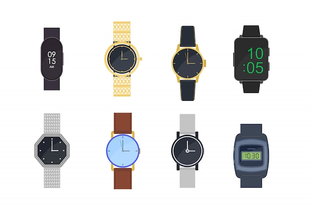 Free vector wrist watches set