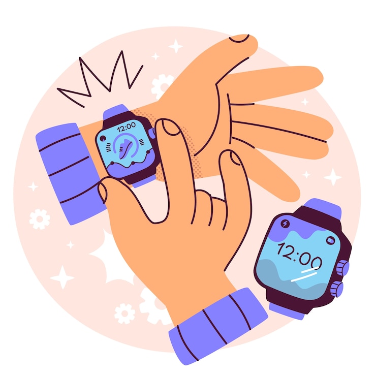 Free Vector wristwatch  concept illustration