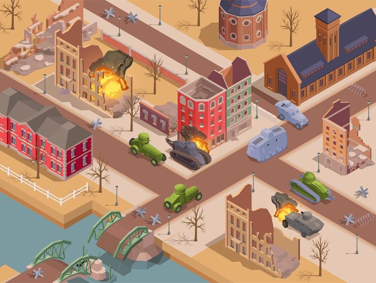 Free Vector wwi isometric city