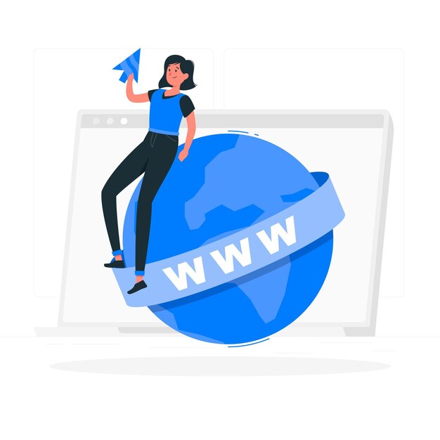 Www концепция иллюстрации