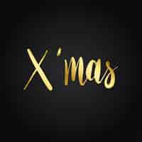 Free vector x mas handwritten typography style vector