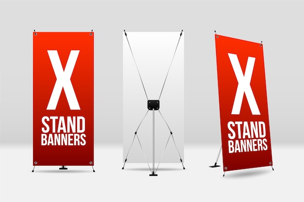 X stand banners collection