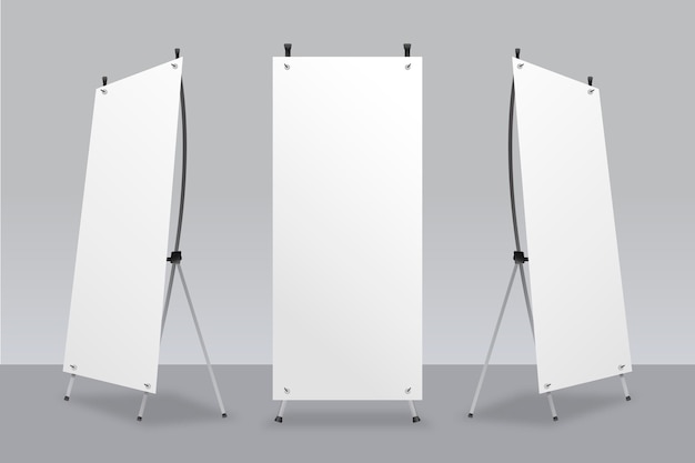 Free vector x stand banners template