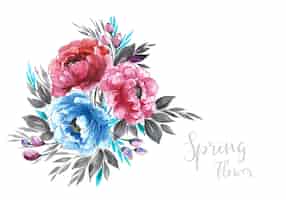 Vettore gratuito x9bellissimo design di fiori primaverili decorativi per anniversario di matrimonio