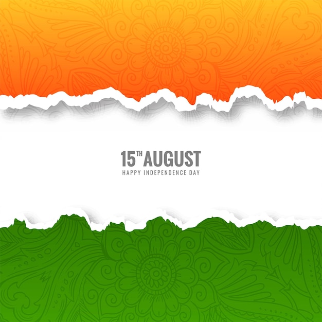 Free vector x9india independence day background with tricolor design