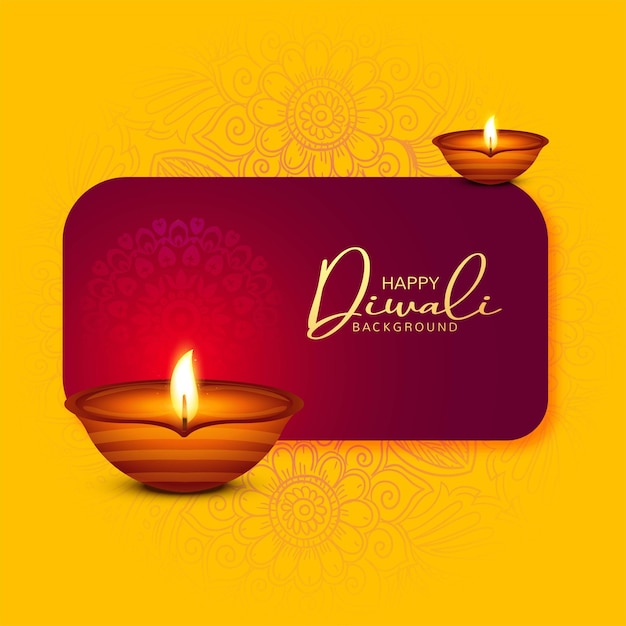 X9indian religious festival diwali lamps card background