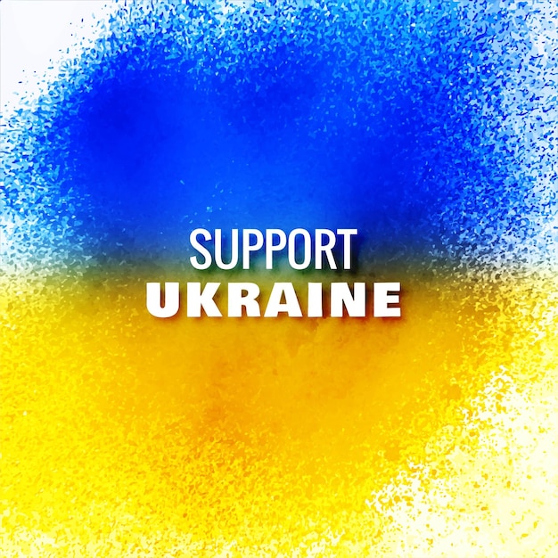 Free vector x9support ukraine text flag theme with splash background