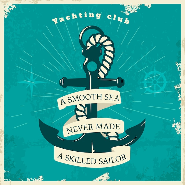 Free vector yachting club vintage style