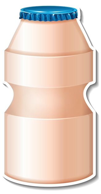 Стикер бутылки Якульт на белом фоне